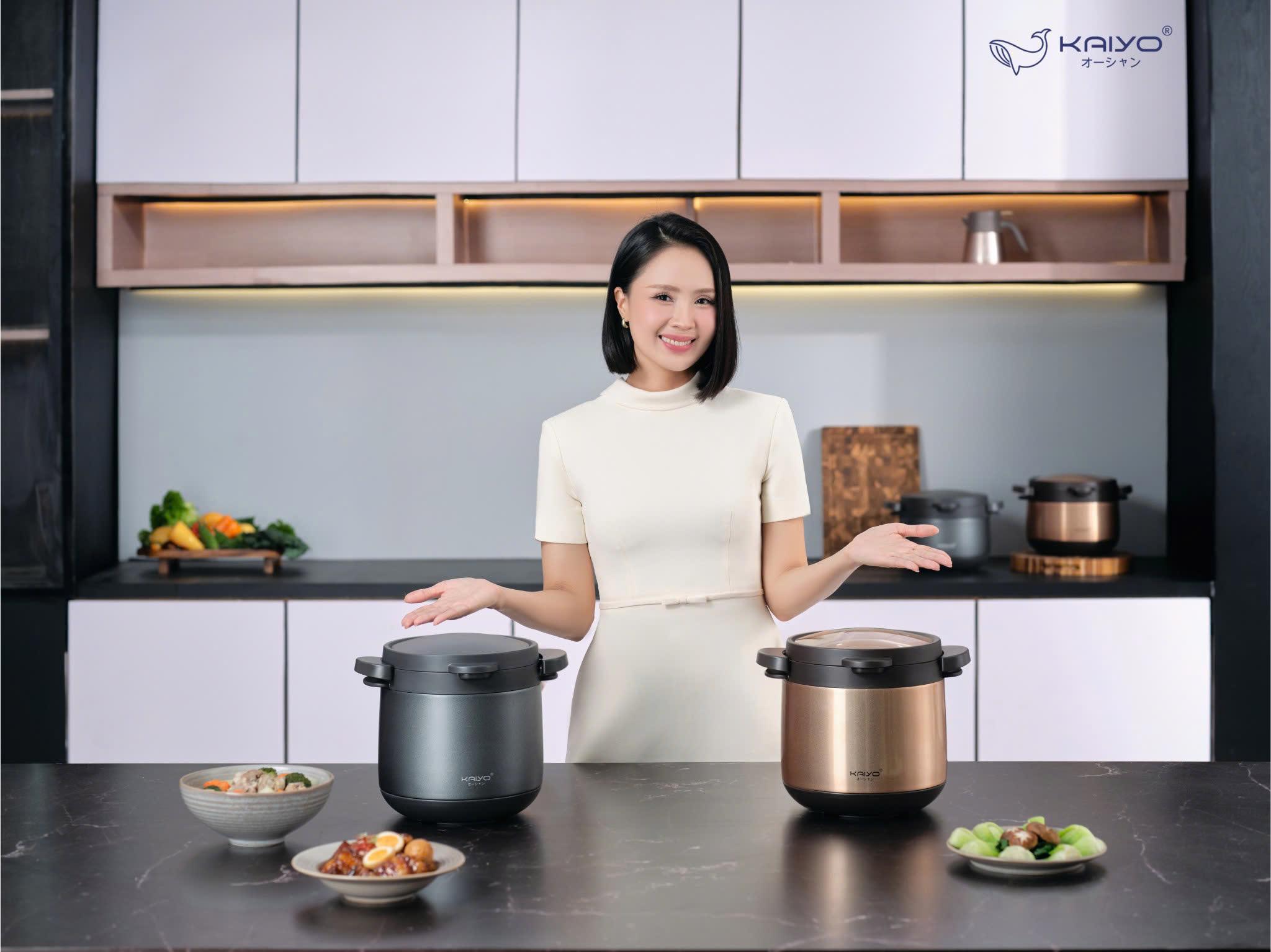 Nồi ủ Kaiyo 4,5L loại tay cầm vung kính thương hiệu Nhật bản