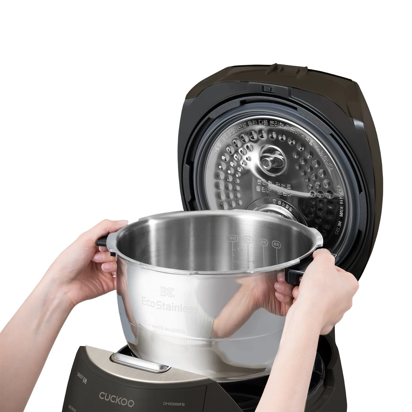 Nồi cơm điện cao tần áp suất Cuckoo CRP-DHAS069FB 1.08L Lòng inox