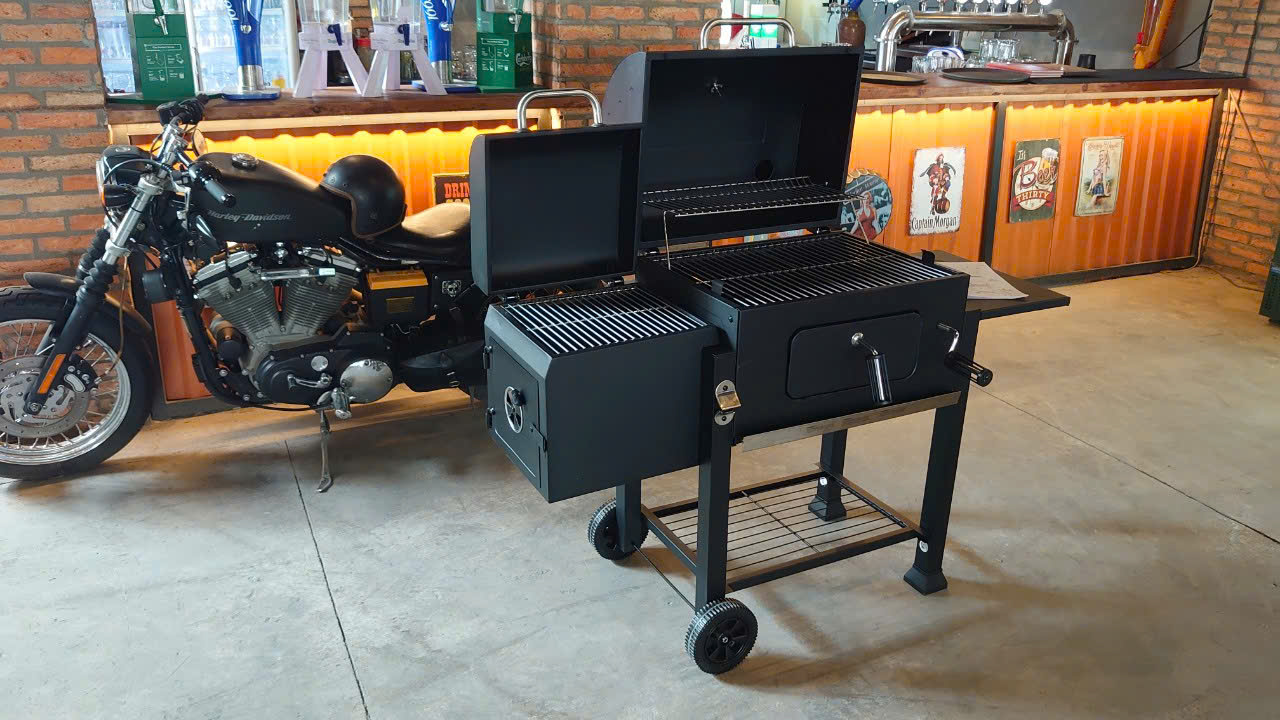 Bếp nướng than hoa xông khói dã ngoại ngoài trời cao cấp