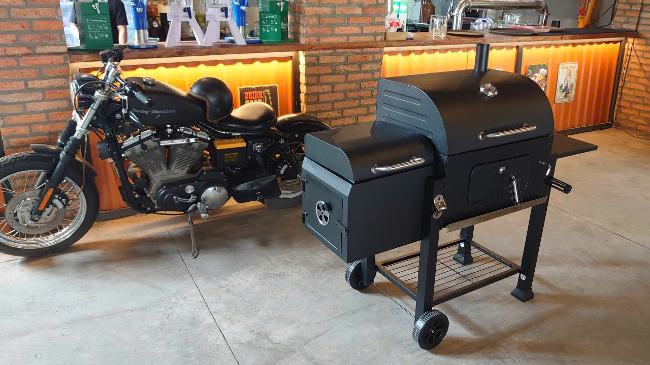 Bếp nướng than hoa xông khói dã ngoại ngoài trời cao cấp