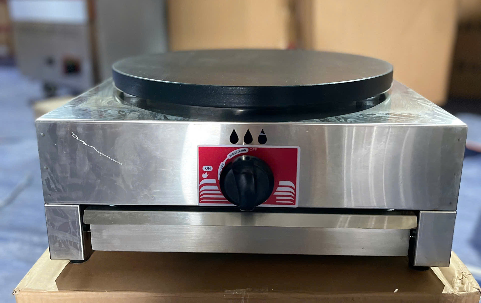 Máy làm Bánh kếp (bánh crepe) Punichi PU-1016 Nhật bản chạy Gas