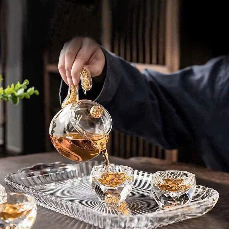 Khay úp cốc thủy tinh cao cấp cho 6 chiếc
