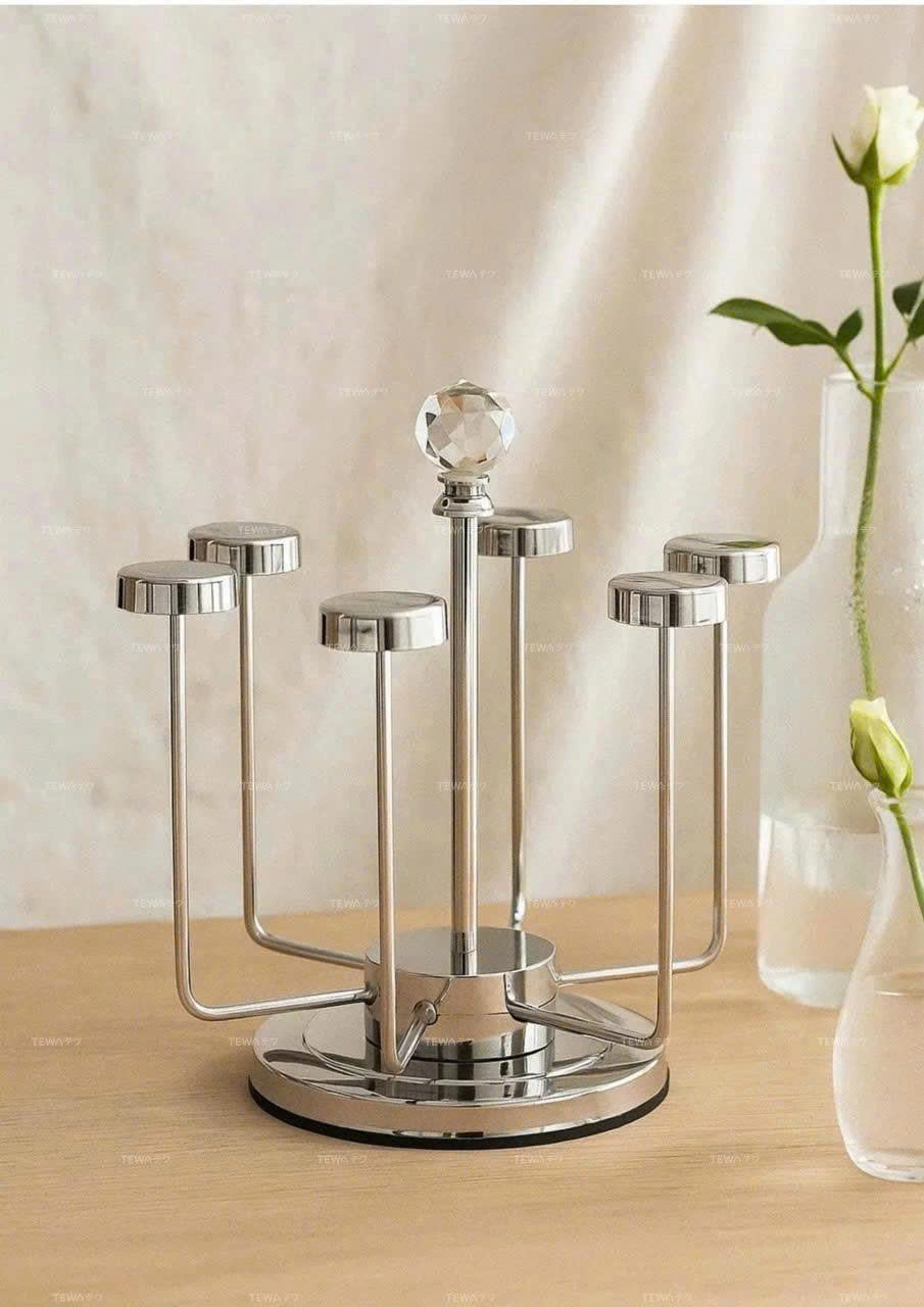 Khay úp cốc, giá úp cốc hình tròn TEWA 6 chiếc