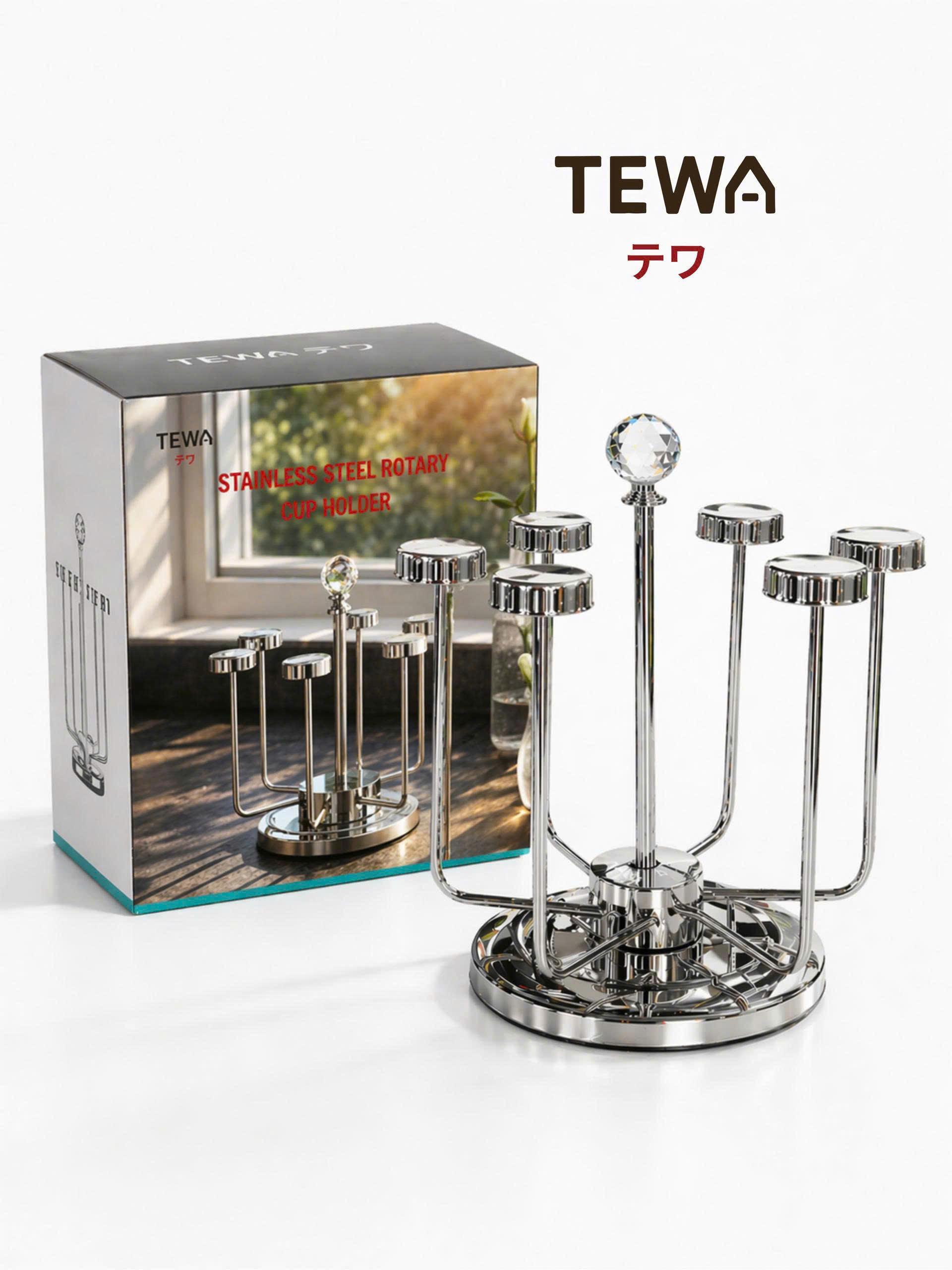 Khay úp cốc, giá úp cốc hình tròn TEWA 6 chiếc