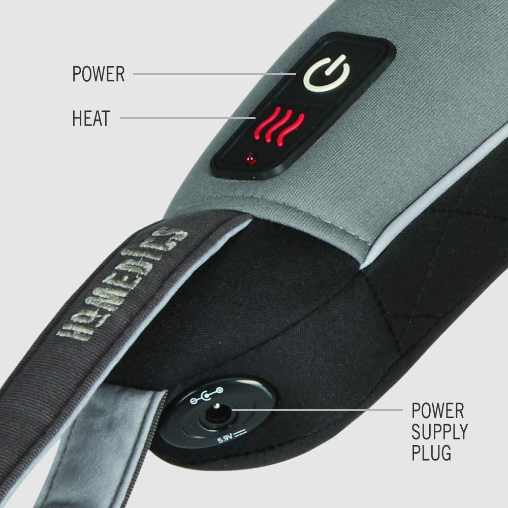 Nút bật công tắc và chế độ nhiệt nóng thiết kế ngay trên đai