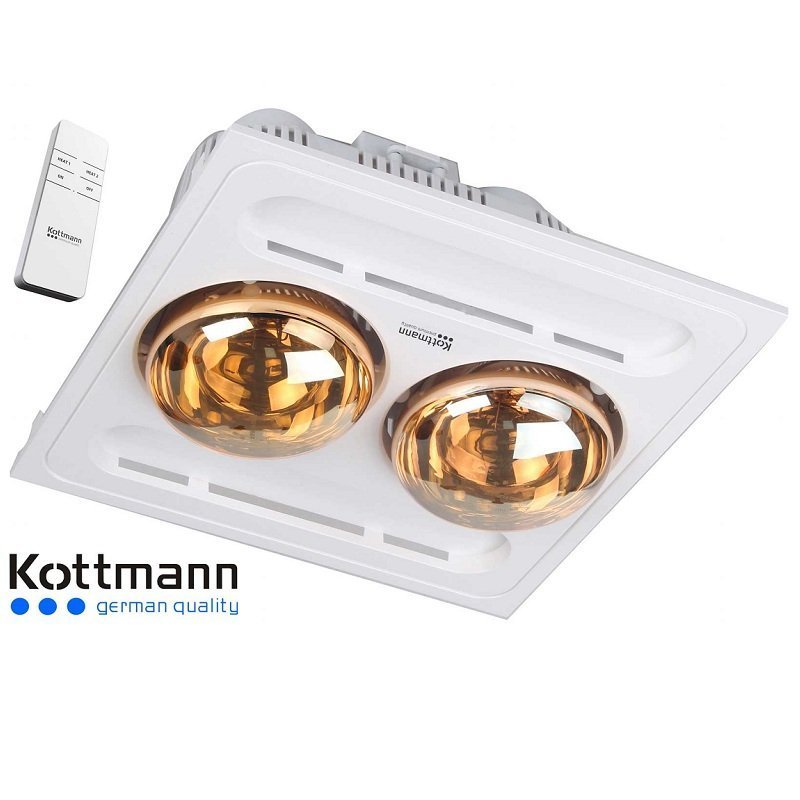 Đèn sưởi 2 bóng âm trần Kottmann K9R có điều khiển