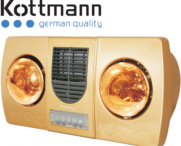 Đèn sưởi nhà tắm Kottmann K2B-HW-G kèm quạt thổi gió nóng